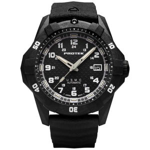 Carbon USMC Dive Black | Black dial (Watches.com) Dial