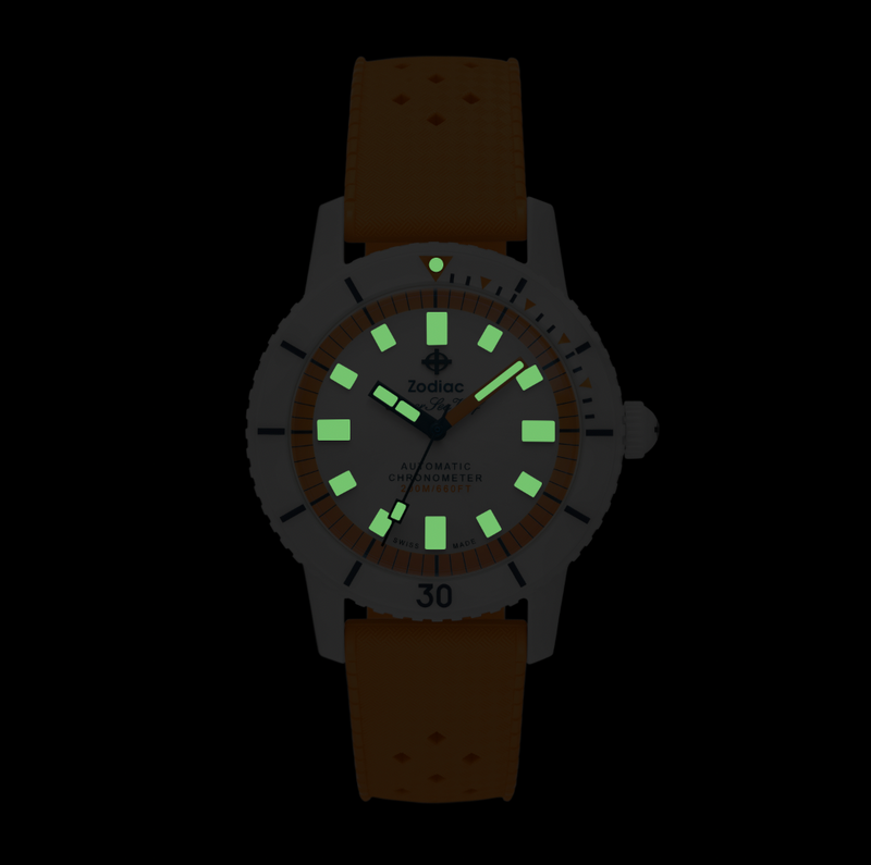 Super Sea Wolf Ceramic Silver / Orange Silver Dial