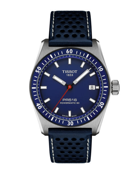PR516 Powermatic 80 Blue / Leather | Blue Dial