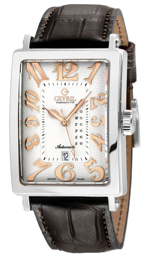 Avenue of Americas Gevril Men's Avenue of America's Modified Custom Sellita SW220-1, Swiss Automatic, IPRG Case, Silver/Gold Dial, Day-Date | White Dial