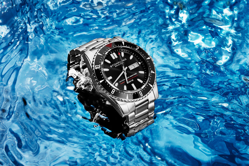 Aquadiver 1004 Black Silver/Stainless Steel | Black Dial