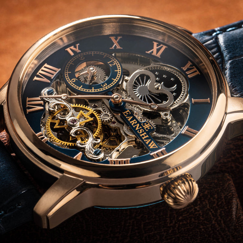 Thomas Earnshaw Longitude Automatic Skeleton Blue / Leather | Blue Dial