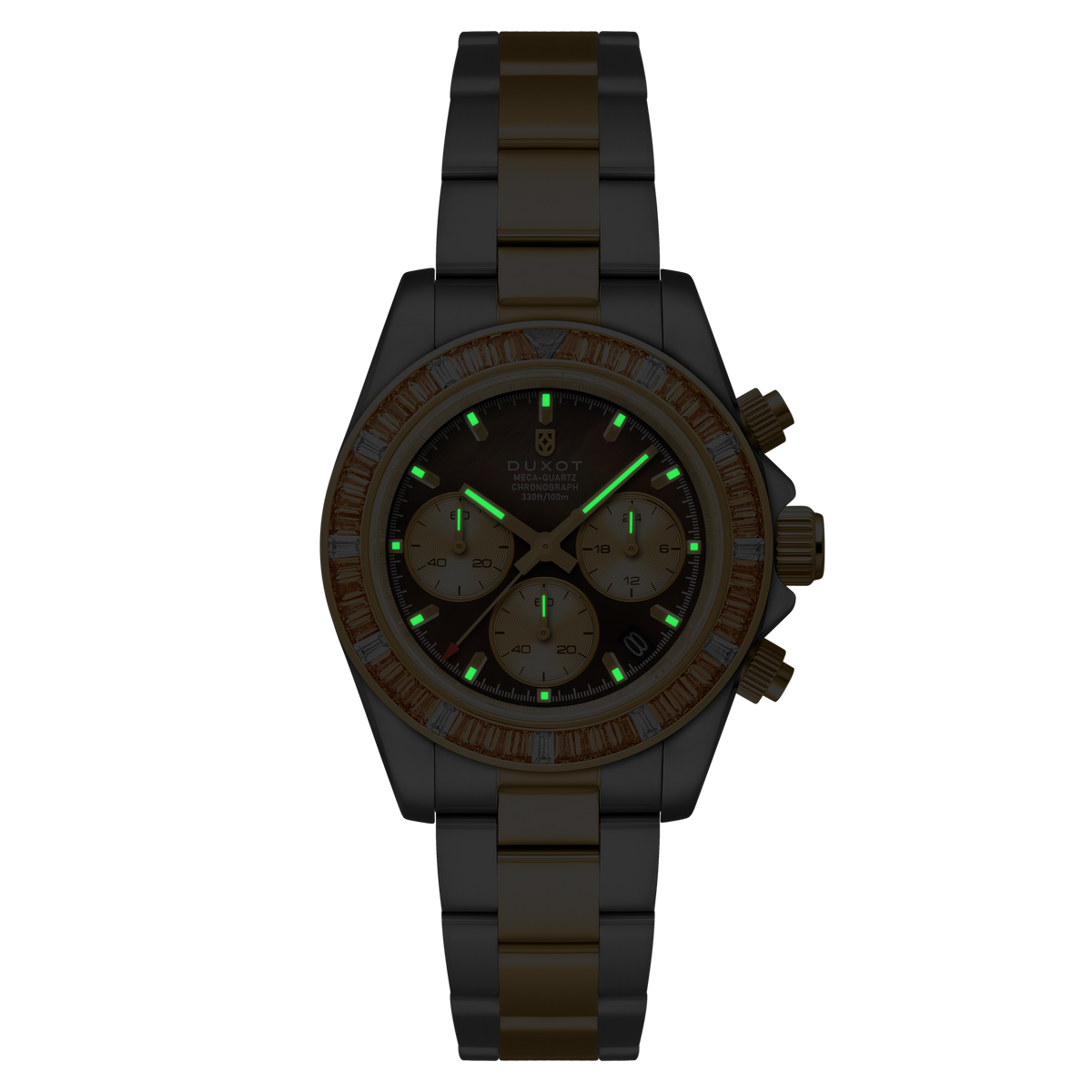 Accelero Rainbow Chronograph Brown / Two-tone Stainless Steel | Brown Dial