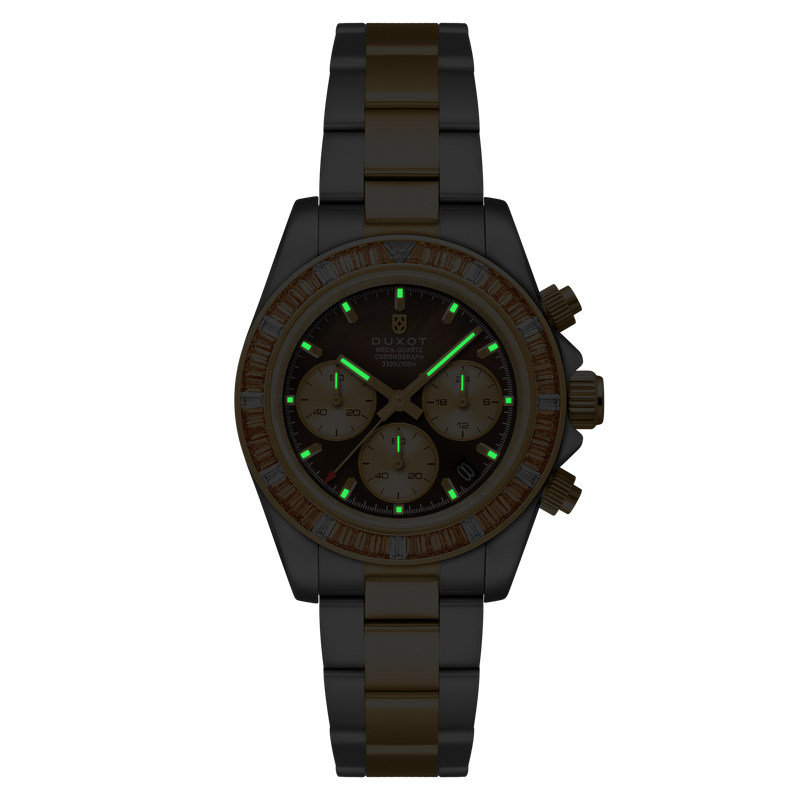 Accelero Rainbow Chronograph Brown / Two-tone Stainless Steel | Brown Dial