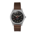 41mm JEEP WILLYS VINTAGE OFFICER'S QUARTZ COLOUR: SS/HERITAGE 3PC CRAZY HORSE LEATHER JEEP GPQ | Black Dial