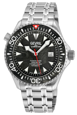 Hudson Yards -Forged Carbon Fiber Swiss Automatic SW200-1 - Forged Carbon Fiber Black Dial,  Unidirectional Rotating Bezel, 316L  Bracelet | Black Dial