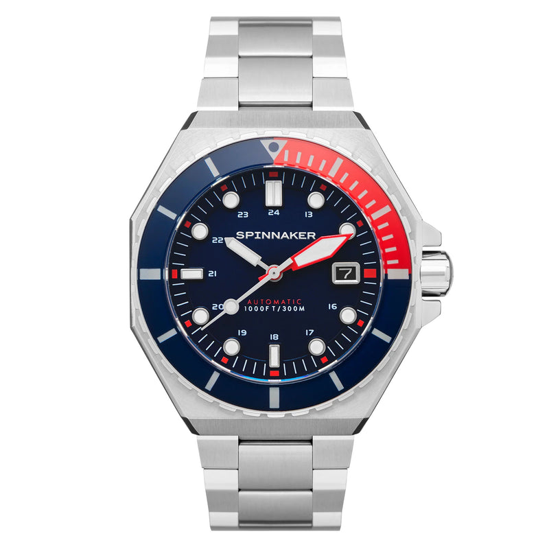 Dumas Blue Dial / Red / Stainless Steel | Blue Dial