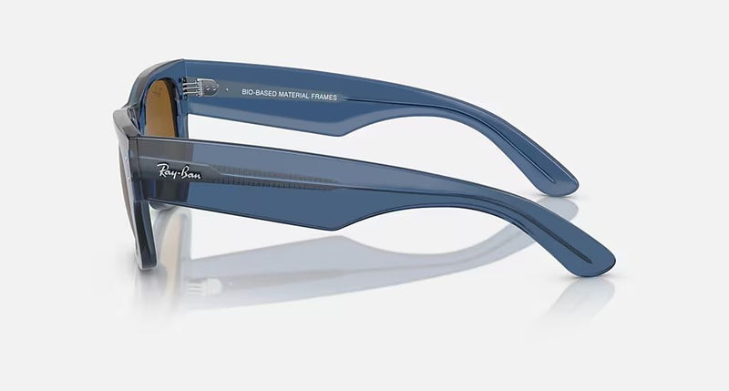 MEGA WAYFARER UNISEX Transparent Blu / Brown Bio-Based |  Dial