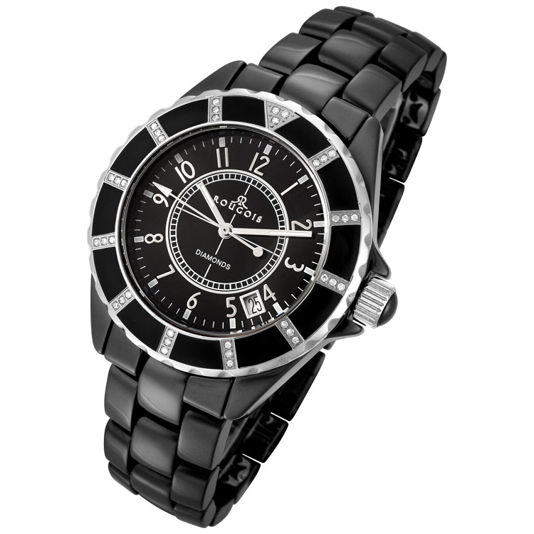 Iconic Series ceramic black/silver | Black Dial