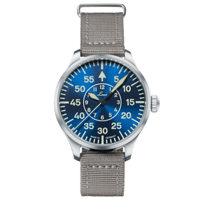 Aachen Blaue Stunde 39 nylon bracelet Blue Dial