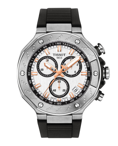 T-Race Chronograph Black / Silicone | White Dial