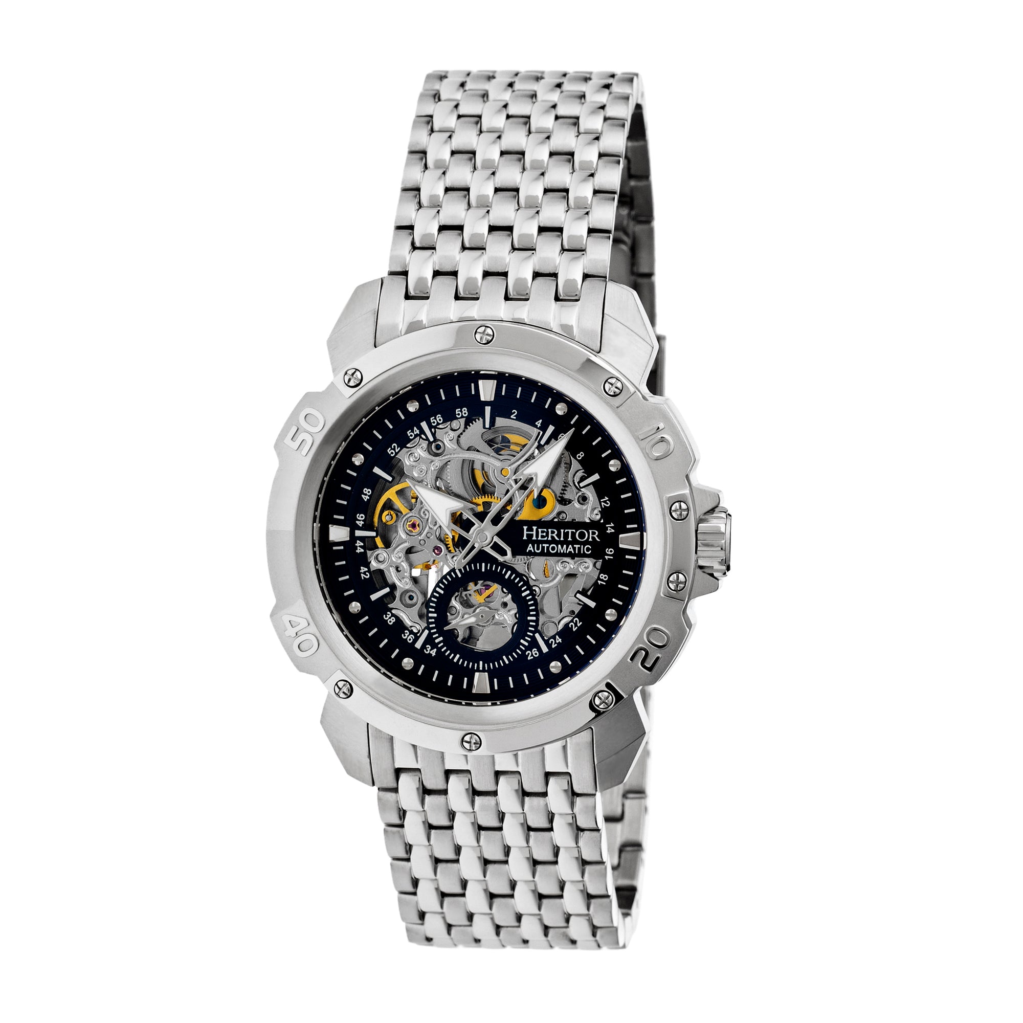 Conrad Stainless Steel Silver/Black | Black Dial