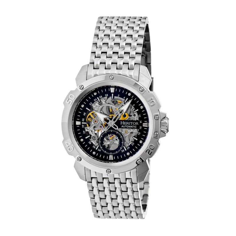 Conrad Stainless Steel Silver/Black | Black Dial