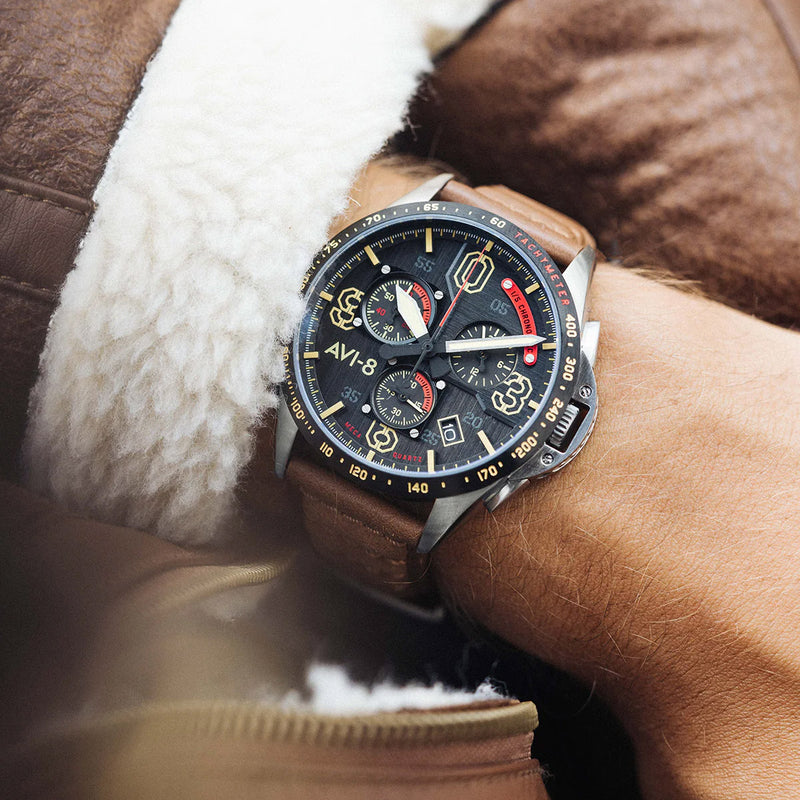 P-51 Mustang Blakeslee Chronograph  | Black Dial