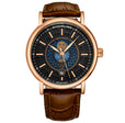 Symphony Rose Gold case/Leather strap/ Brass Dial | Black Dial