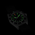 NAV, QUARTZ, SAPH, STE, COL: SS/BKBK NYLON 12" Black Sterile/Nylon 12" | Black Dial
