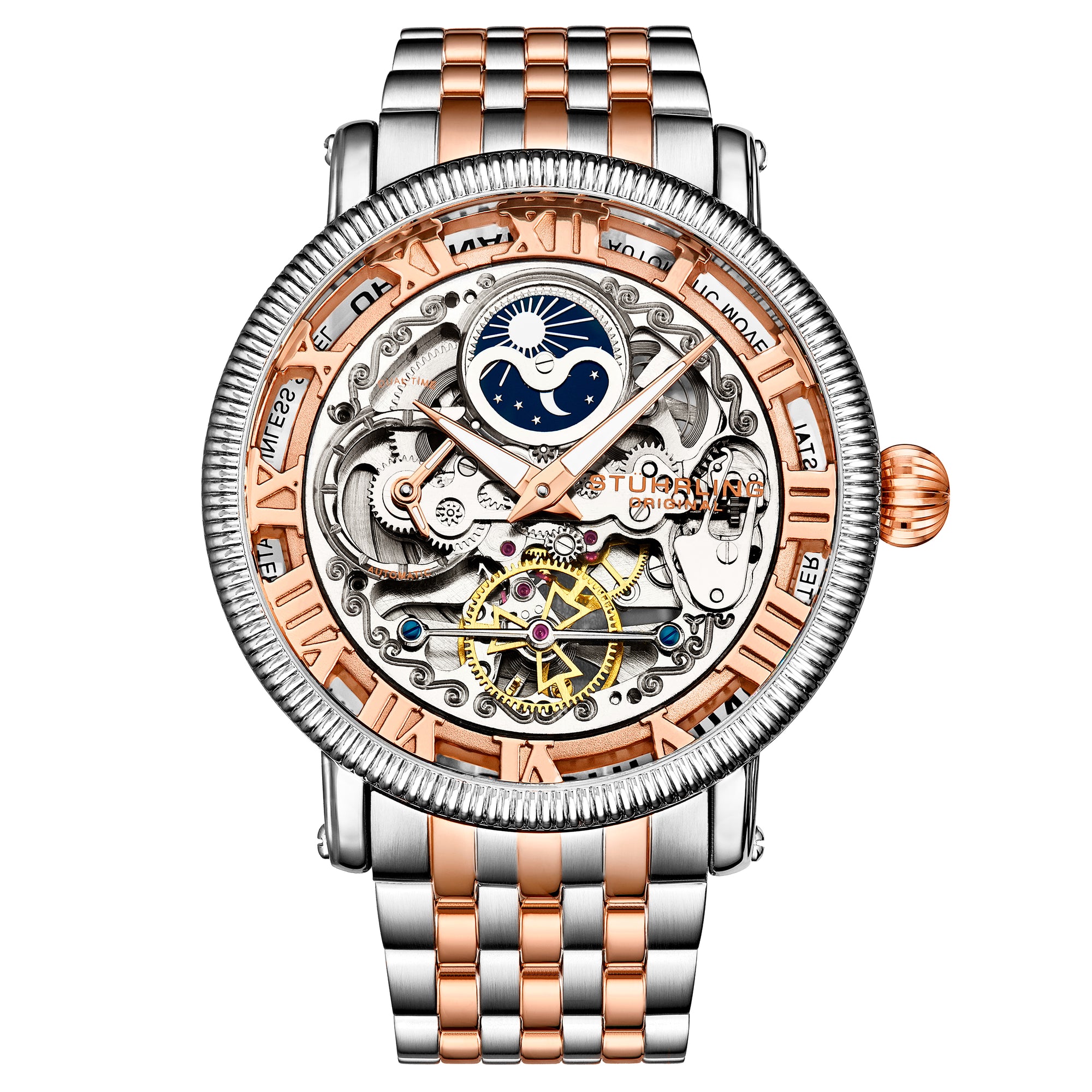 Legacy Steel, Rose Gold/Stainless Steel | Silver Dial