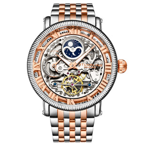 Legacy Steel, Rose Gold/Stainless Steel | Silver Dial