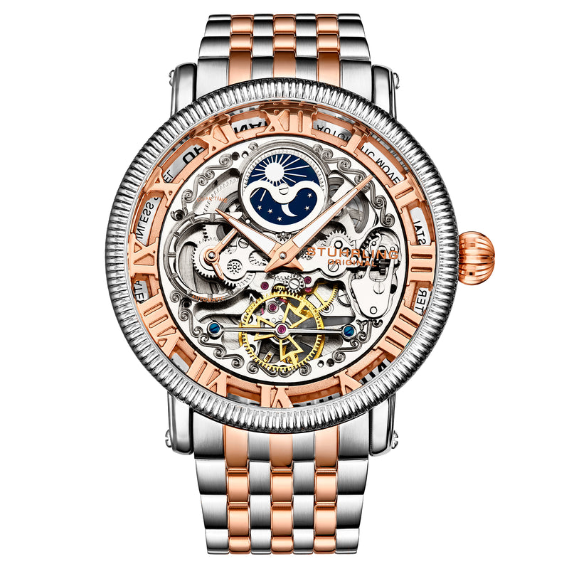 Legacy Steel, Rose Gold/Stainless Steel | Silver Dial