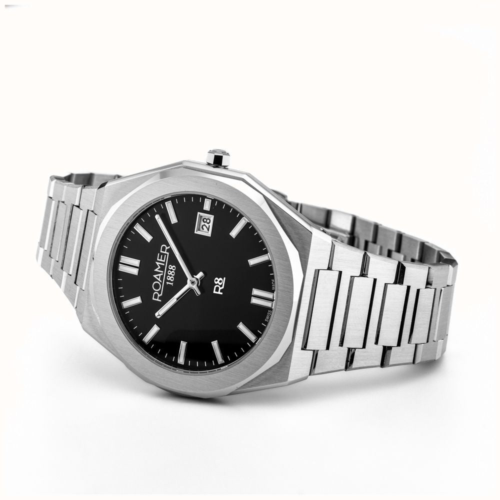 超美品 RockoonKAWAI RA-65 シースルーブルーSchaller Roamer Rockshell Mark III Scuba Ronda 515 Movement Black Dial