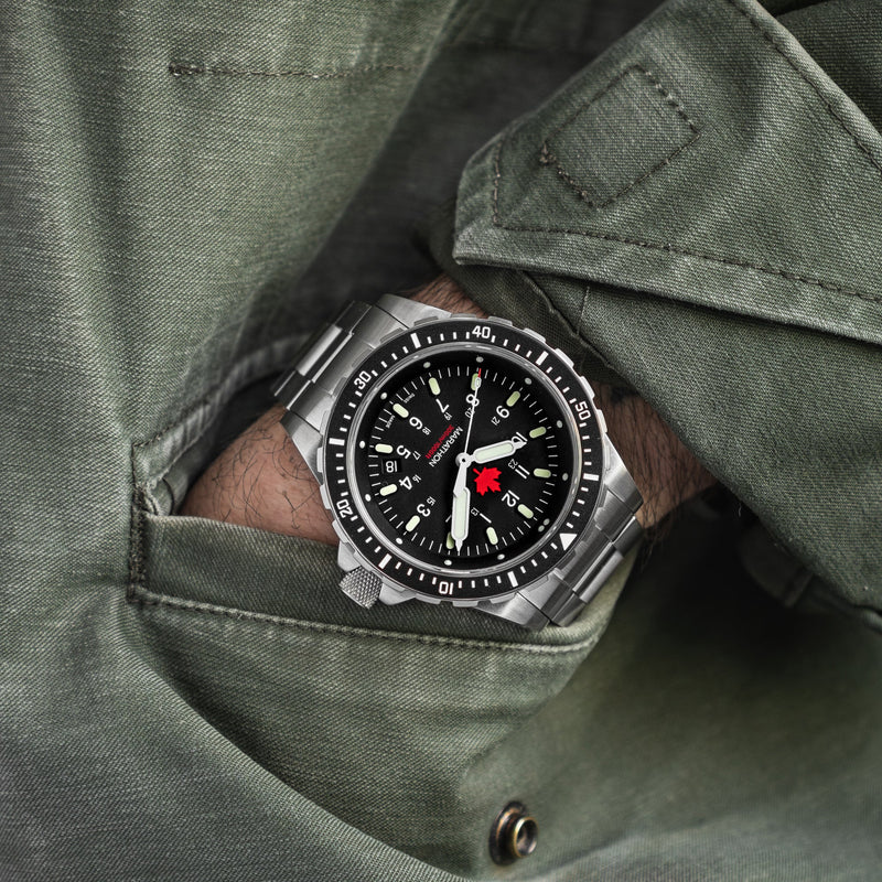 46mm Red Maple Jumbo Diver's Quartz (JSAR) MARATHON