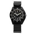 MaraGlo Pilot's Navigator with Date Black NGM/Nylon | Matte Black Dial