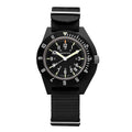 MaraGlo Pilot's Navigator with Date Black NGM/Nylon | Matte Black Dial
