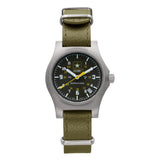 36mm Official US Army™ Officer's Watch with Date on Leather DEFSTAN (GPQ)