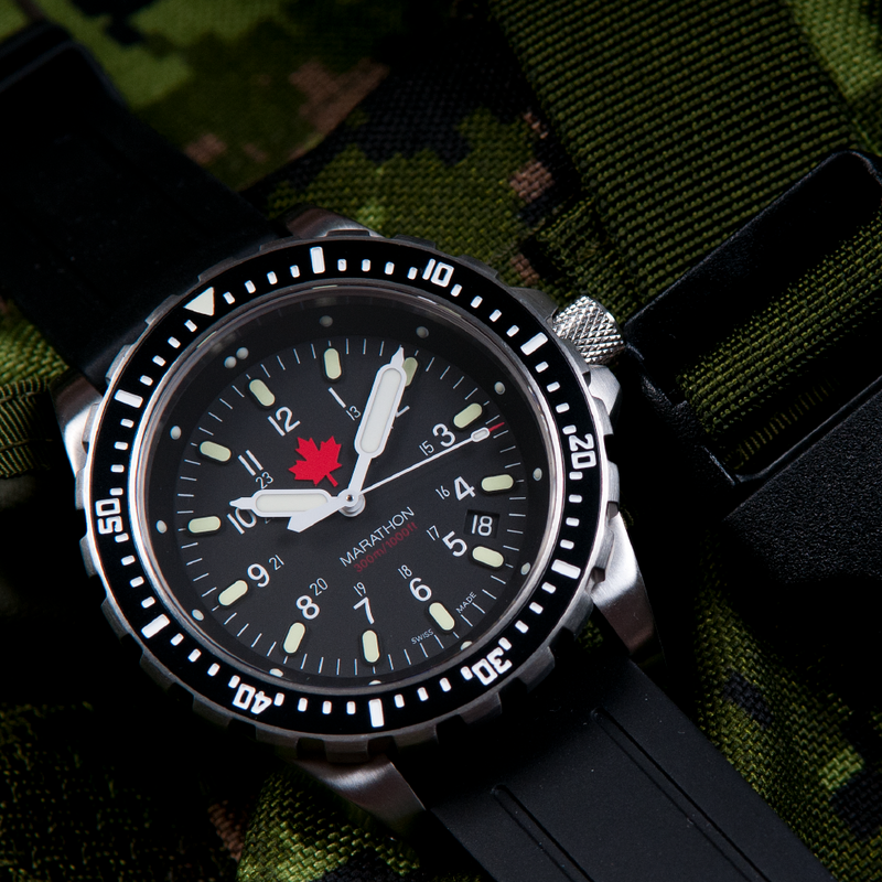 46mm Red Maple Jumbo Diver's Quartz (JSAR) MARATHON
