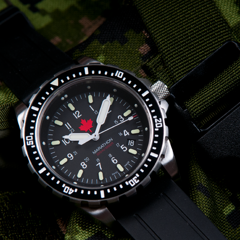 46mm Red Maple Jumbo Diver's Quartz (JSAR) MARATHON