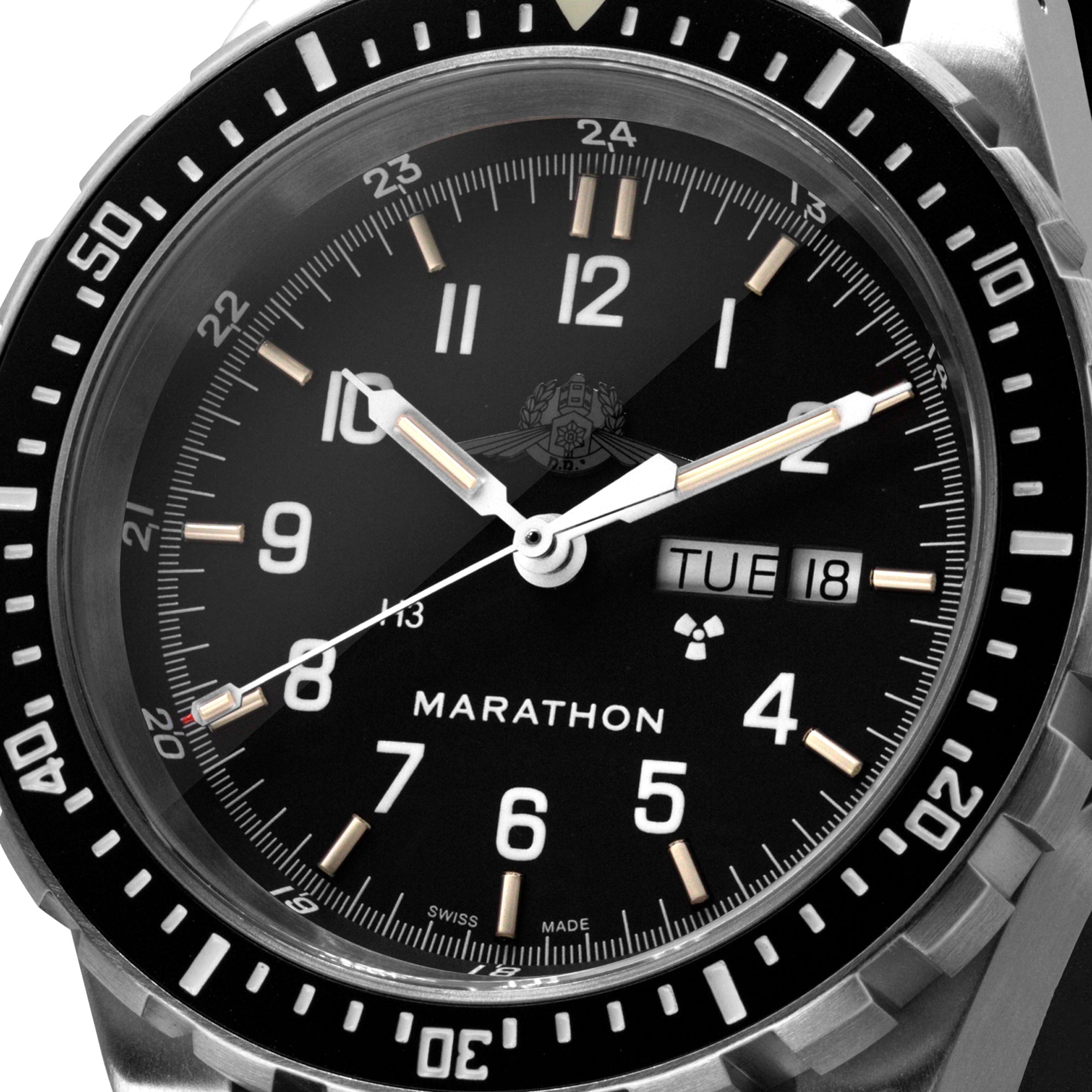 46mm Official IDF YAMAM™ Jumbo Day/Date Automatic (JDD) MARATHON