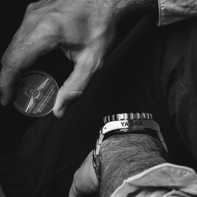 46mm Official IDF YAMAM™ Jumbo Day/Date Automatic (JDD) MARATHON