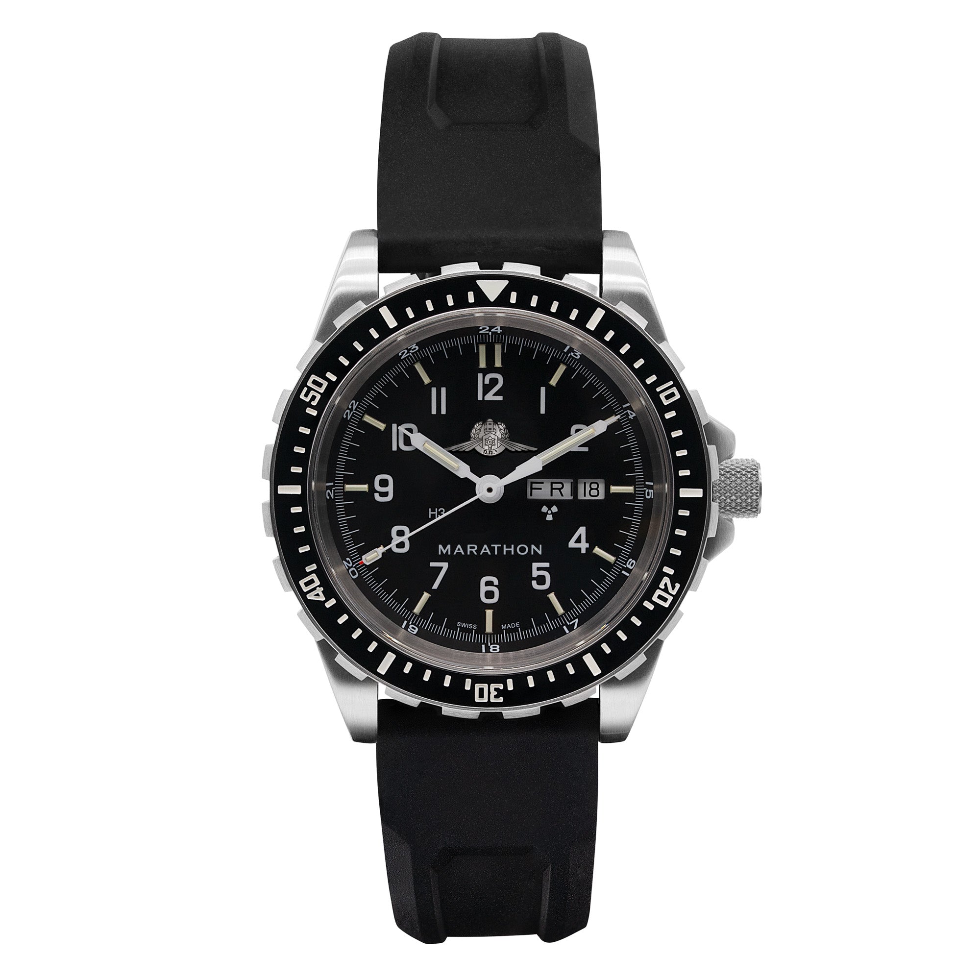 46mm Official IDF YAMAM™ Jumbo Day/Date Automatic (JDD) MARATHON