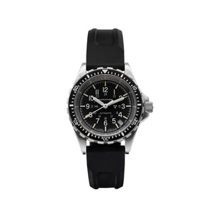 Divers Auto Medium Search and Rescue Black NGM/Rubber | Matte Black Dial