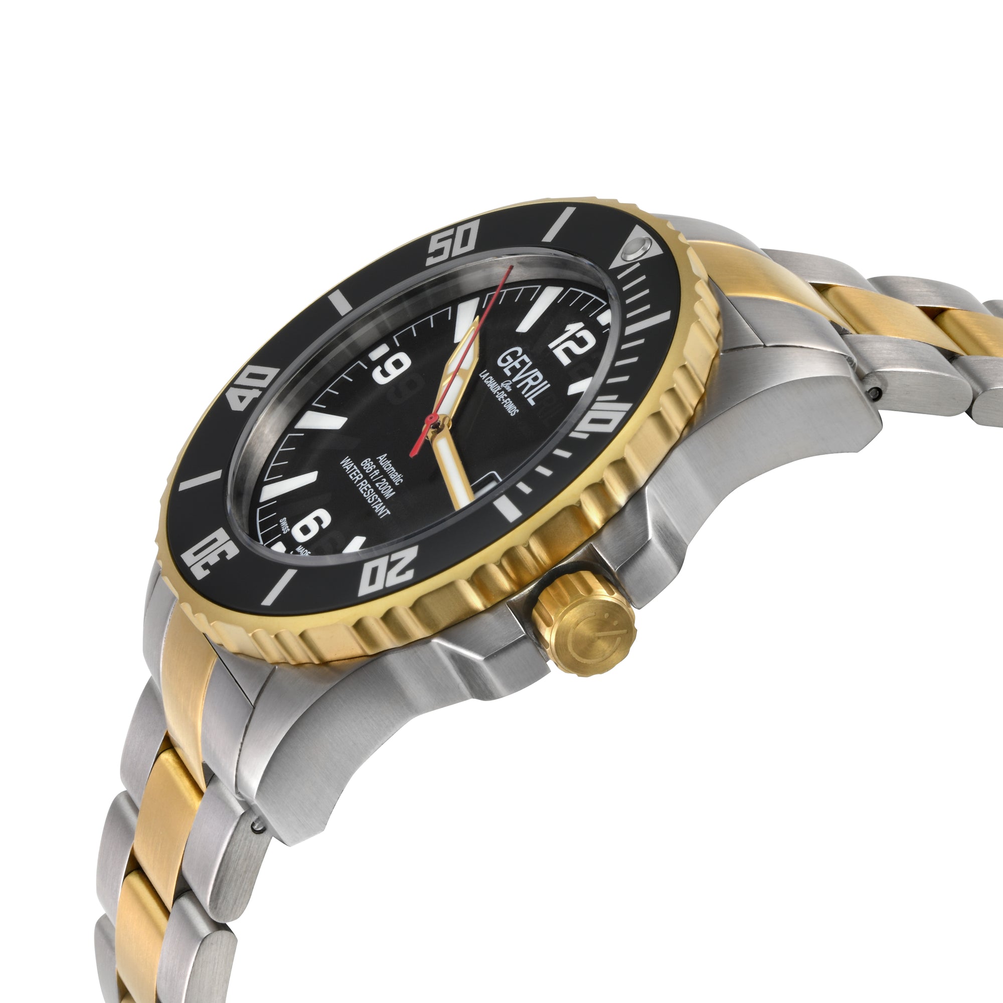Canal Street Swiss Made SW200 two tone BGW9 luminescent indexes helium valve | Blue Dial