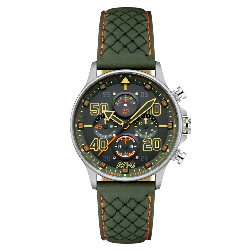 Coningham Chronograph Green / Leather | Green Dial