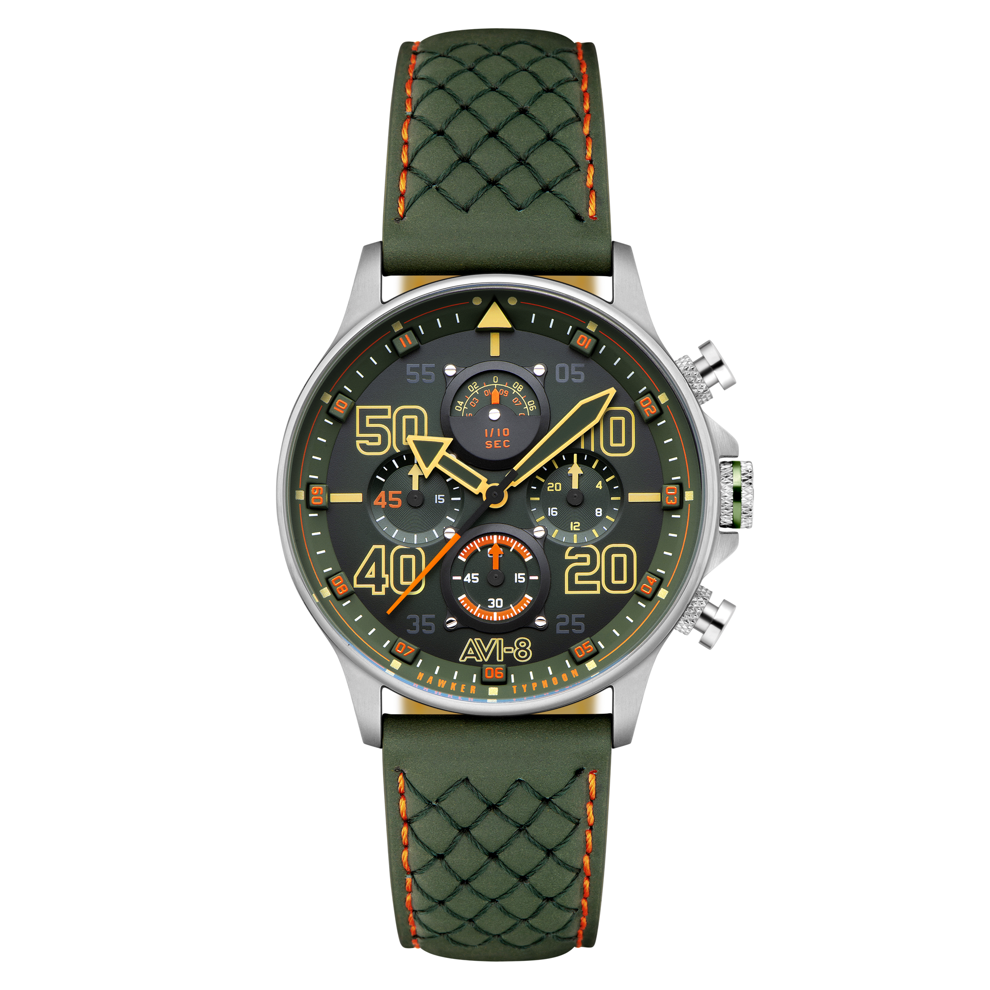Coningham Chronograph Green / Leather Green Dial