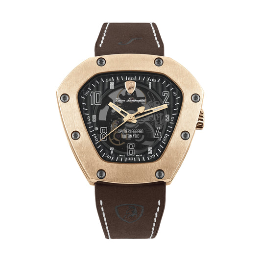 Spyderleggero Skeleton ROSE GOLD (Extended Ship Time from Switzerland) Black Dial