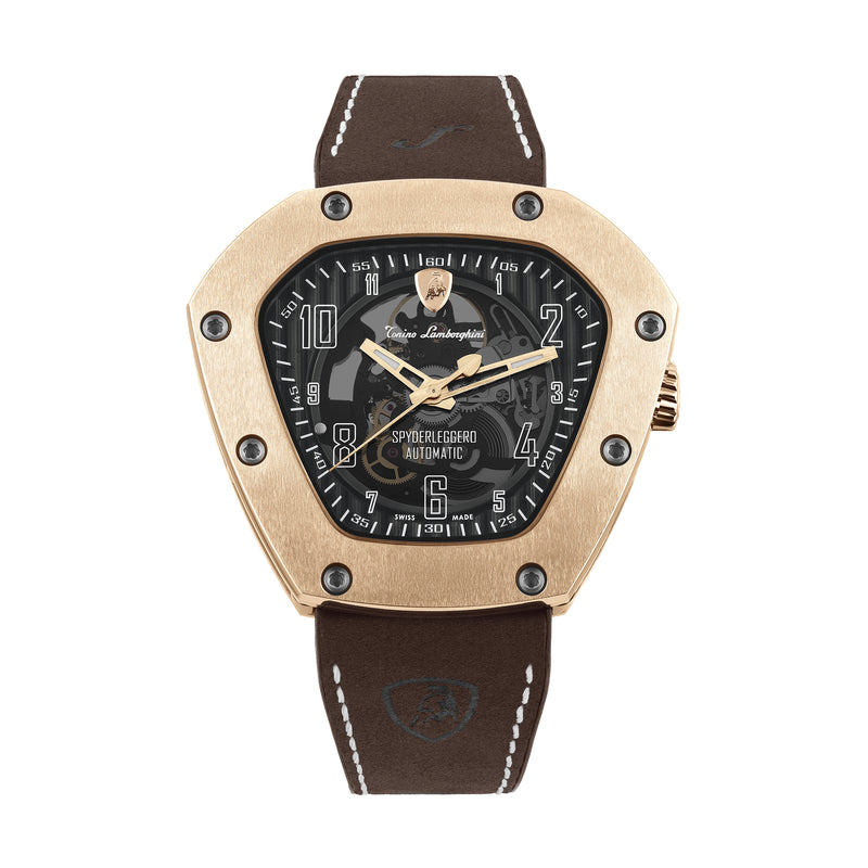 Spyderleggero Skeleton ROSE GOLD (Extended Ship Time from Switzerland) Black Dial