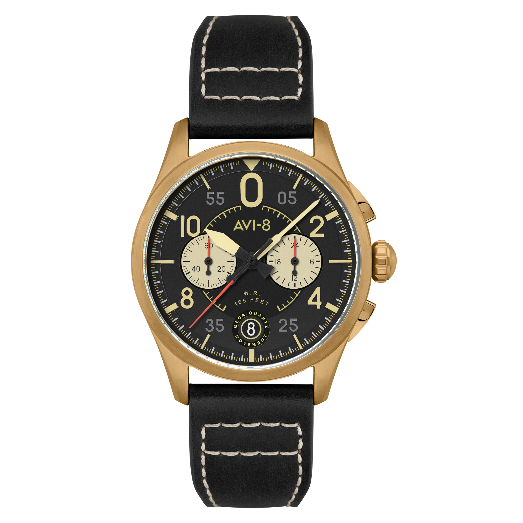 Lock Chronograph Black / Leather | Black Dial