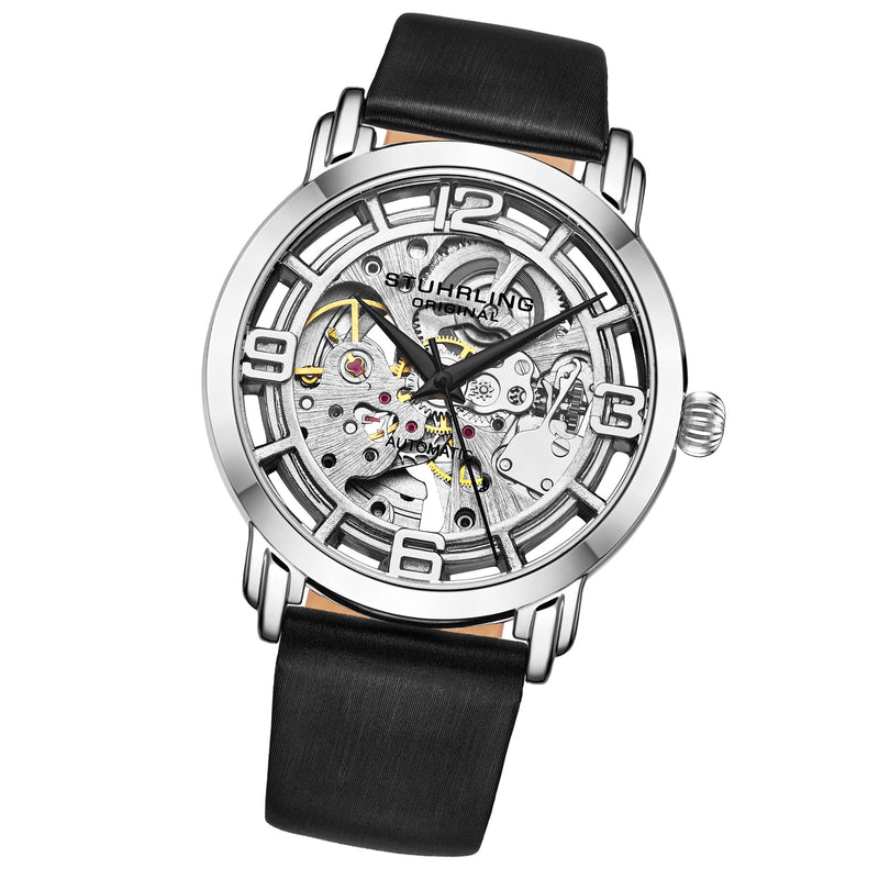 Legacy-3982.4 Black Leather | Silver Dial