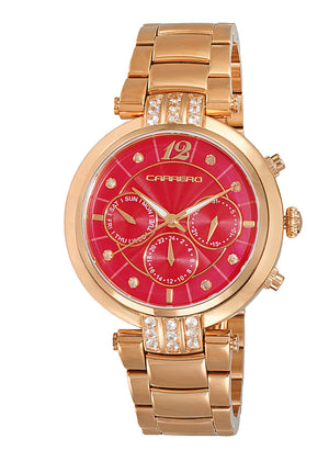 ADELINA COLLECTION Red/Rosetone | Blue Dial
