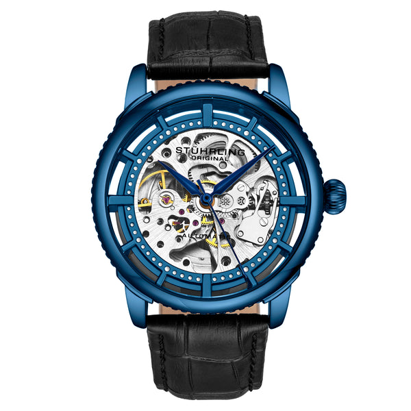 Legacy Automatic Blue/Black Skeleton Watch