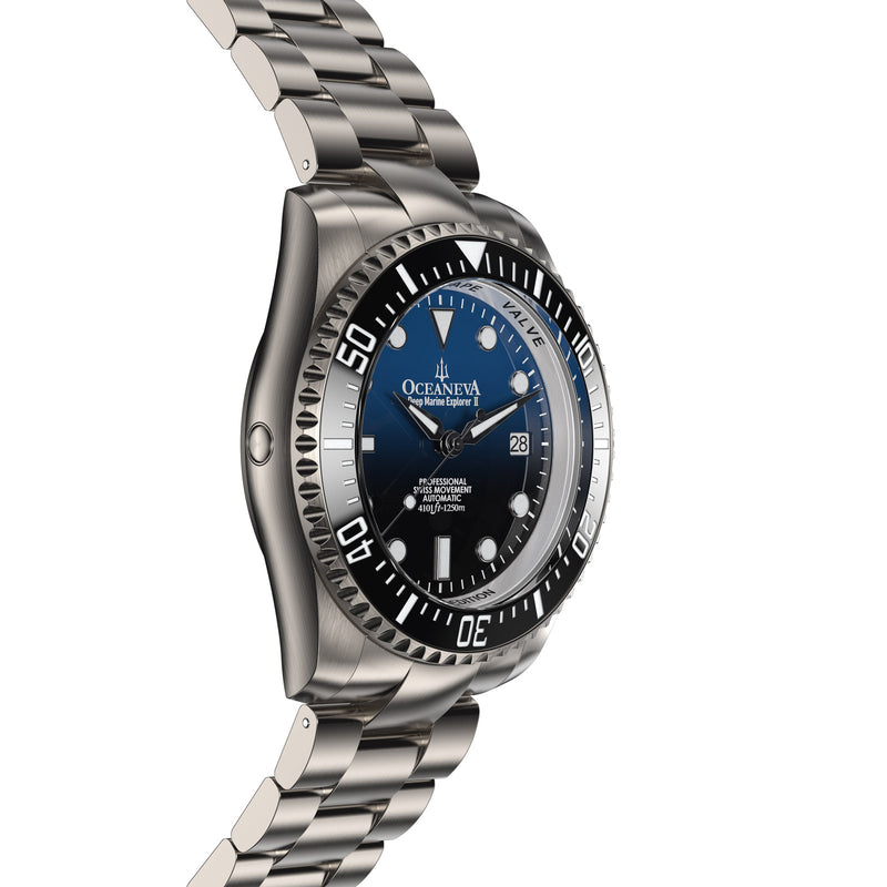 TITANIUM Swiss Automatic SW200 Deep Marine Explorer II