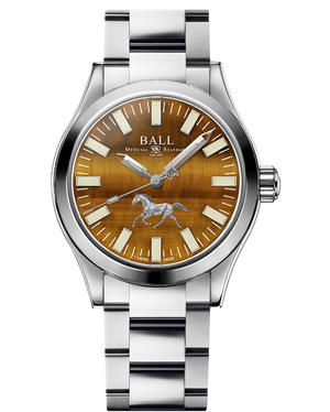 Engineer II Galloping Horse (Tiger's Eye / Silver) Brown Dial