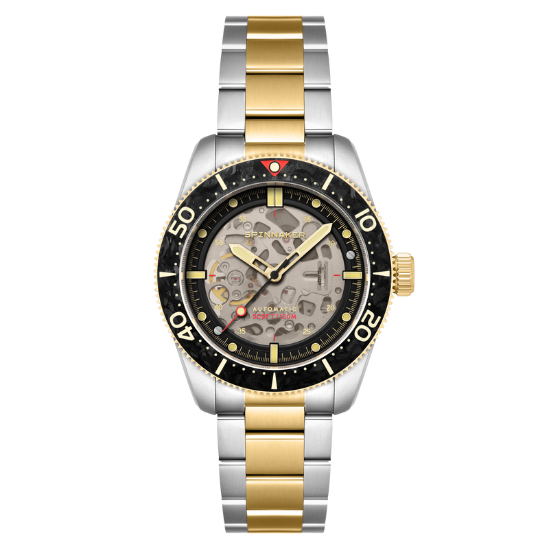 Croft 42 Skeleton Automatic Black / Two-tone Stainless Steel | Black Dial