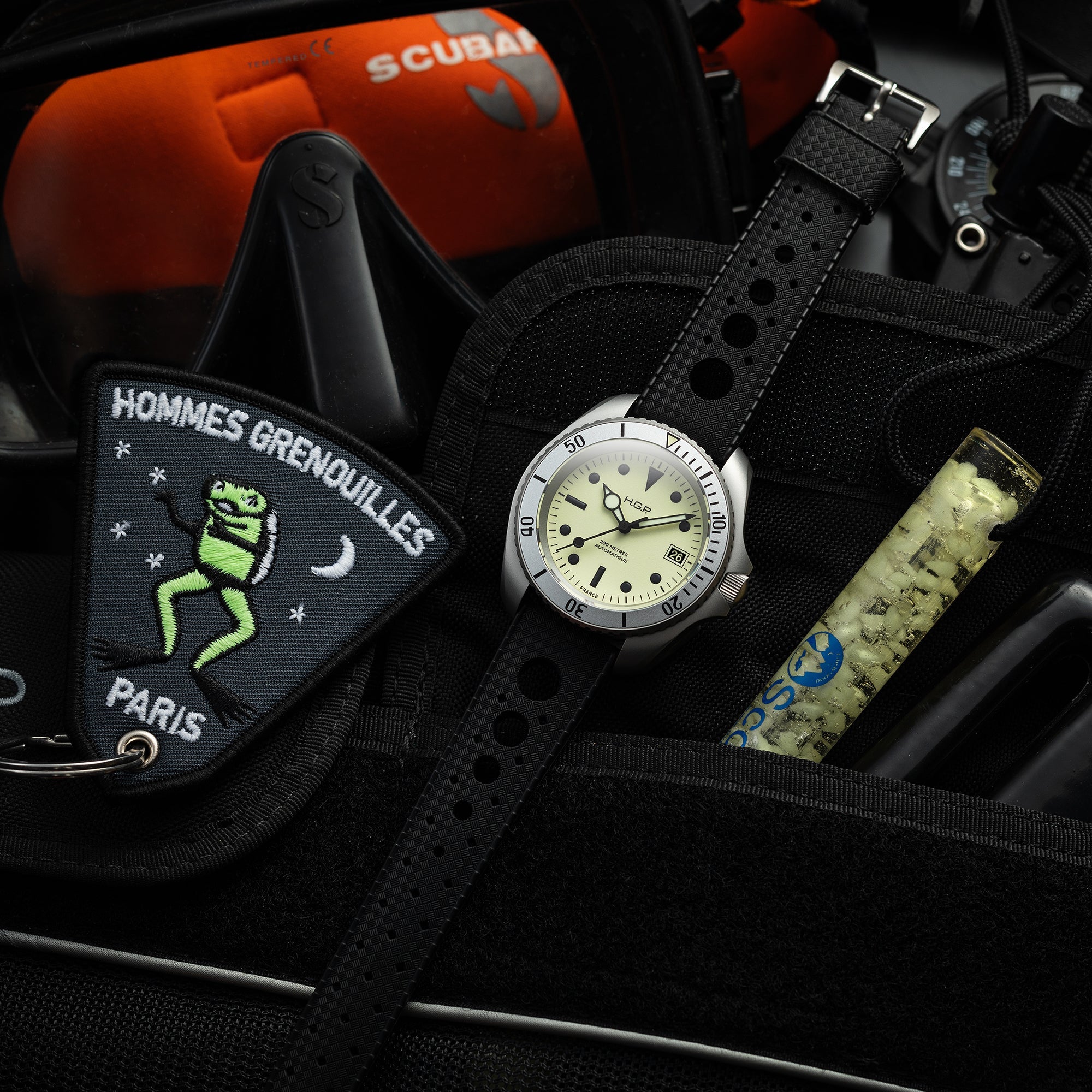 H.G.P Night Diver 200M Automatic Full-Lume Diving Watch | Yellow