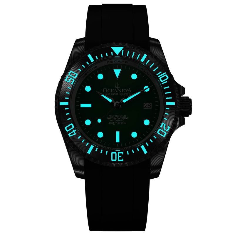 Damascus Swiss Automatic SW200 Deep Marine Explorer II Damascus/Green Dial | Green Dial