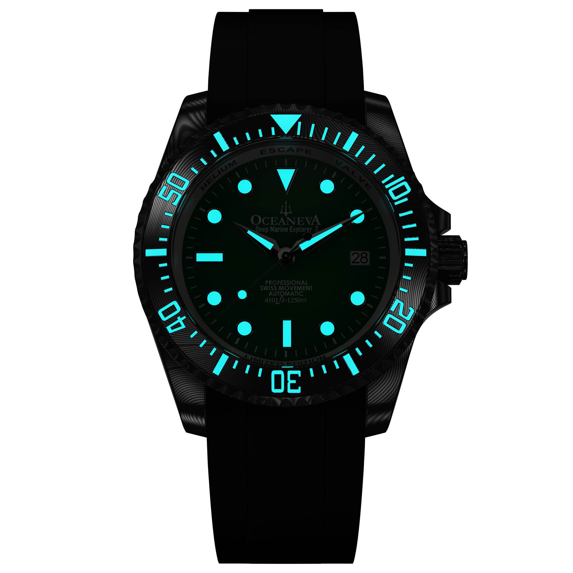 Deep Marine Explorer II Damascus – Green Dial