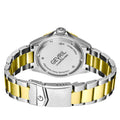 Wall Street Gevril Swiss Made SW200 Steel Rotating Bezel watch, Two toned Gold bezel, Black dial | Black Dial